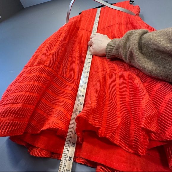 Donna Morgan “Hot Pepper” Textured Fit & Flare Dress Belted Size 16 NWT - Picture 9 of 13